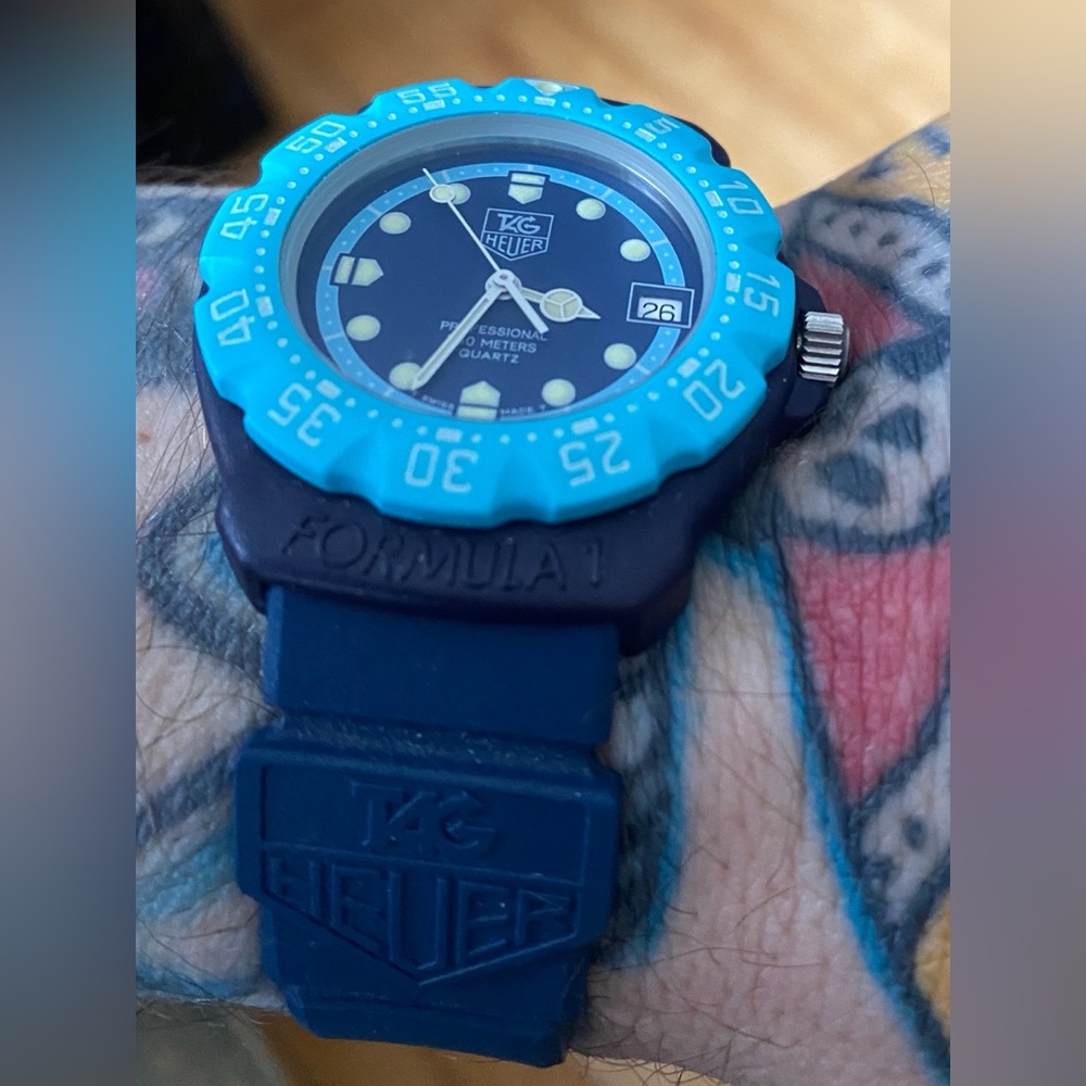 Tag Heuer Blue Sport Watch with Durable Design